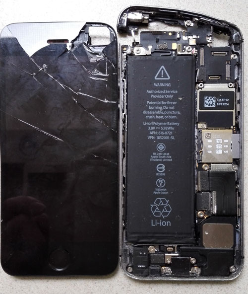 This iPhone was repaired completely by Mobile Phone Repairs.